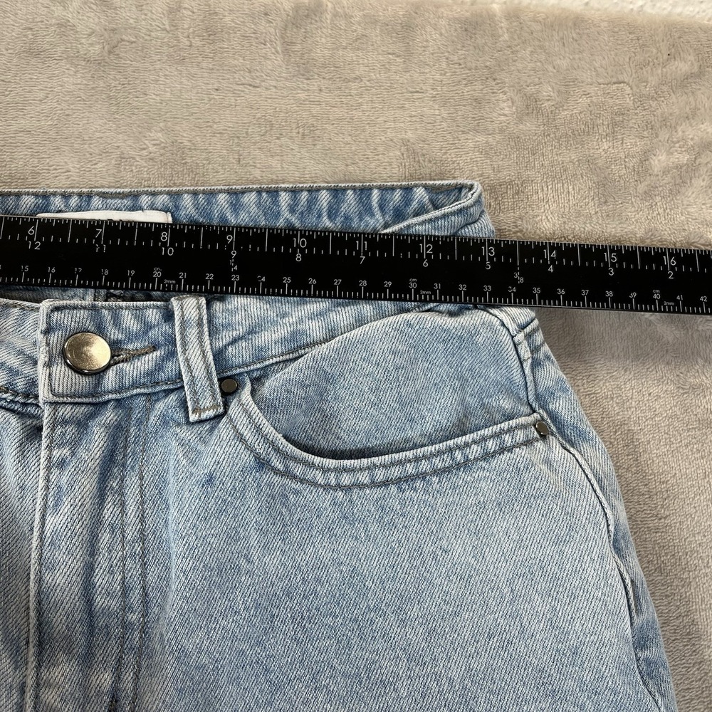 Labelrail X Olivia Alice Jeans Size 8 (26x26) Light Wash Raw Hem Denim - Picture 4 of 9